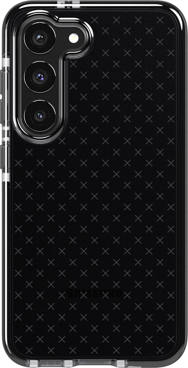 Evo Check para Samsung Galaxy S23 - Smokey Black Funda para teléfono con protección contra caídas de 16 pies, a prueba de golpes, resistente a golpes y rayones