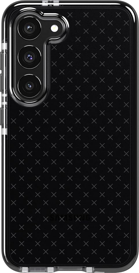 tech21 Evo Check for Samsung Galaxy S23 - Smokey Black 16ft Drop Protecion Shockproof Shock-Resistant and Scratch-Resistant Phone