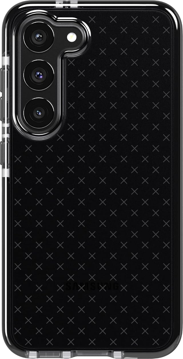 tech21 Evo Check for Samsung Galaxy S23 - Smokey Black 16ft Drop Protecion Shockproof Shock-Resistant and Scratch-Resistant Phone