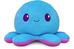 Jumbo Giant Octopus Plushie Reversible: Purple and Blue