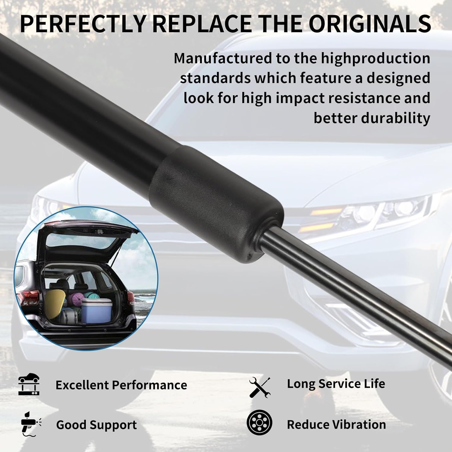 PM4019LR Tailgate Liftgate Trunk Hatch Lift Supports Spring Shocks fits Outlander 2015-2021 Replaces 5802A780 5802A781