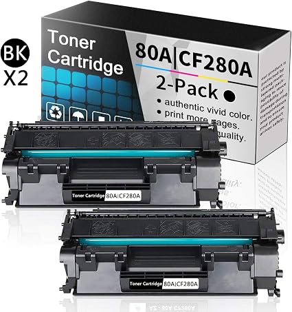 Toner Cartridges 2PK CF280A 80A Black Laser Toner Cartridge for HP LaserJet  Pro 400 M401dn US minimovers.com.au
