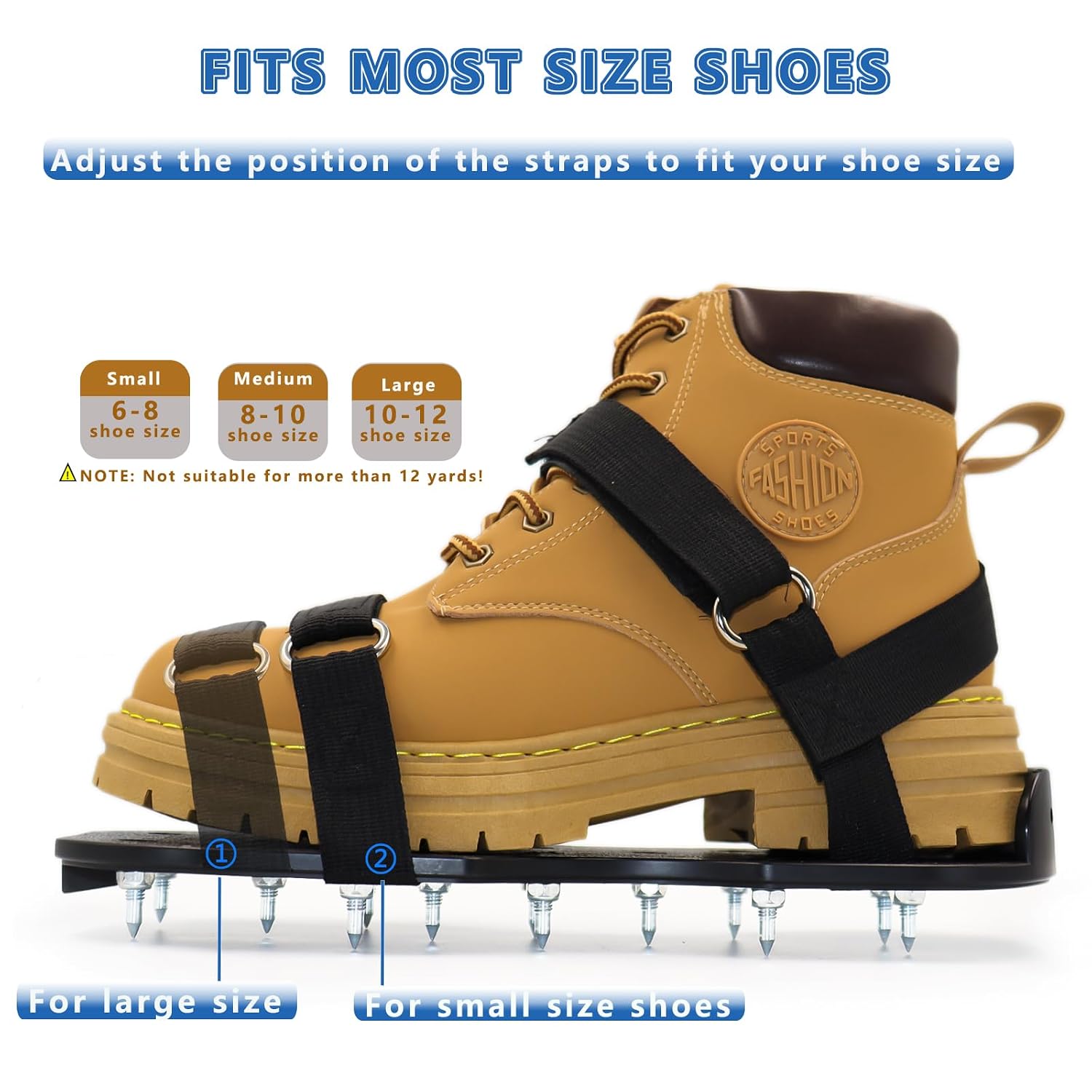 Epoxy Shoes, Fully Assembled Gunite Spiked Shoes with 3/4" Short Spikes for Epoxy Floor Coating, Self-Leveling Floor, Epoxy Garage Floors, Overlays, Cover Installation