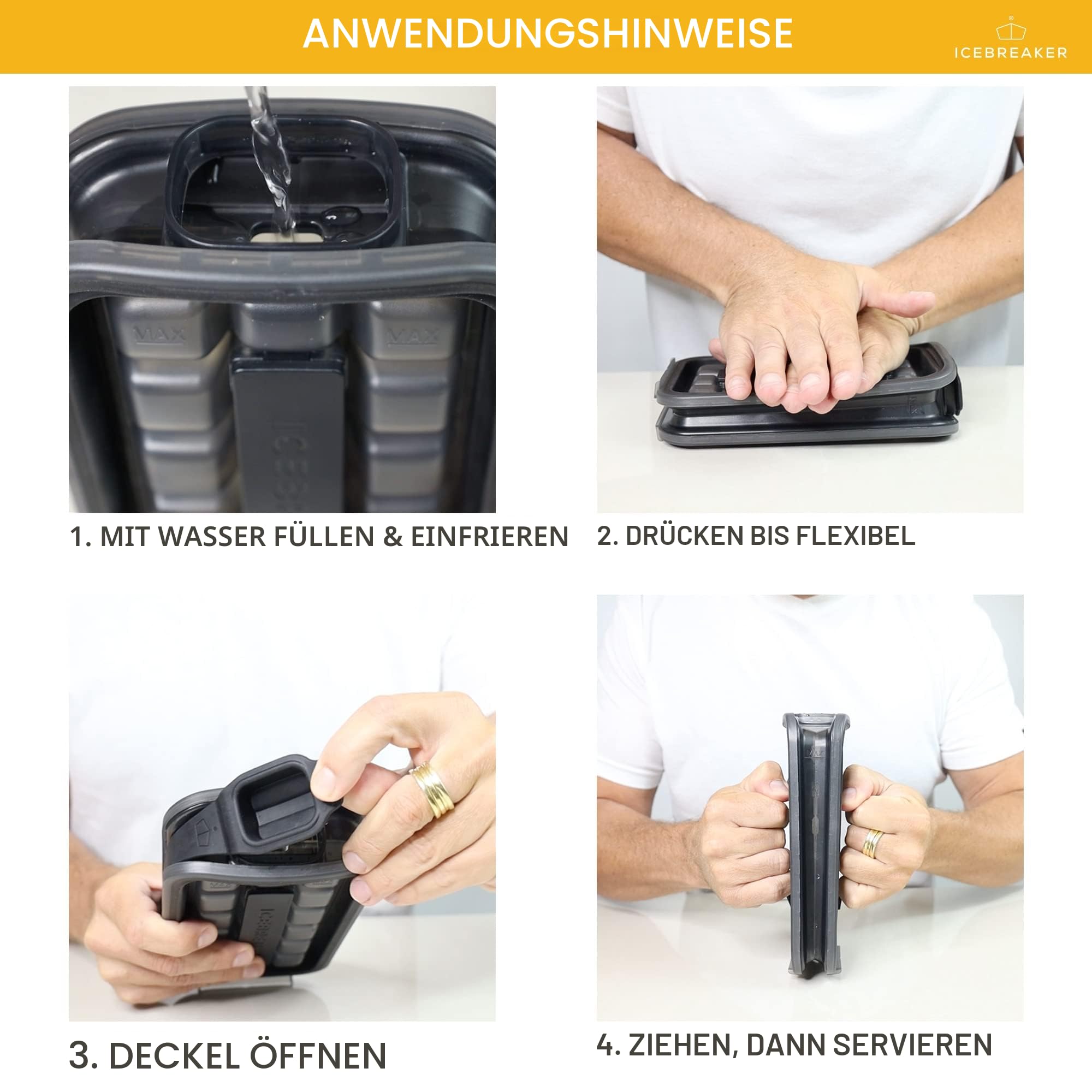 Eiswürfelbereiter Icebreaker Pop 2.0 schwarz