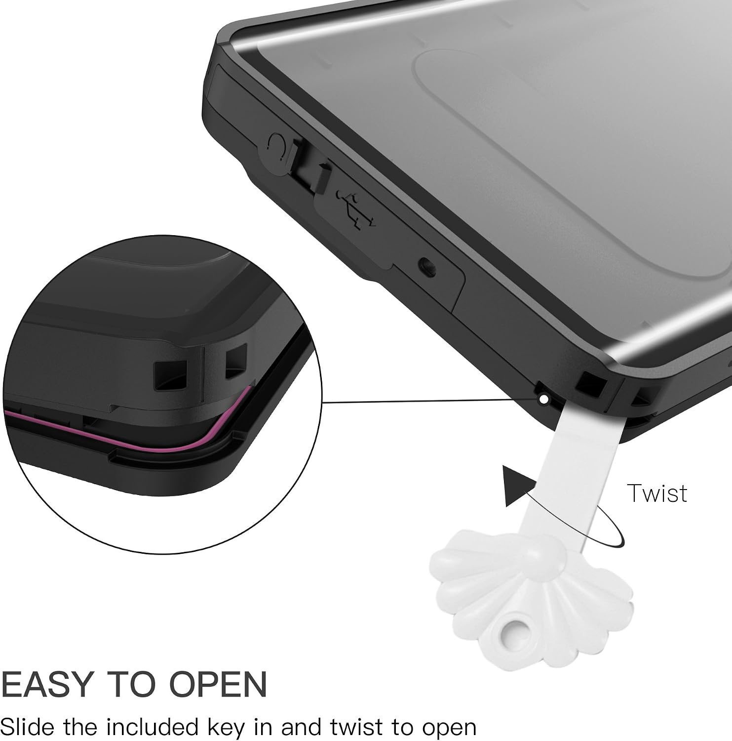 Fansteck Samsung Galaxy S9 Waterproof Case, IP68 Waterproof/Snowproof/Shockproof/Dirtproof, Full-Body Protective Case with Built-in Screen Protector for Galaxy S9 (5.8 inch-Black/Stand)