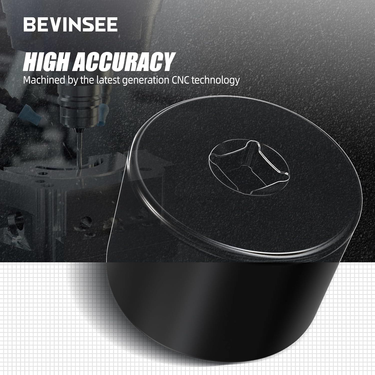 Bevinsee Spark Plug Wire Looms Separator Holders & Crankshaft Turning Socket Crank Key Tool Black Compatible with Chevy