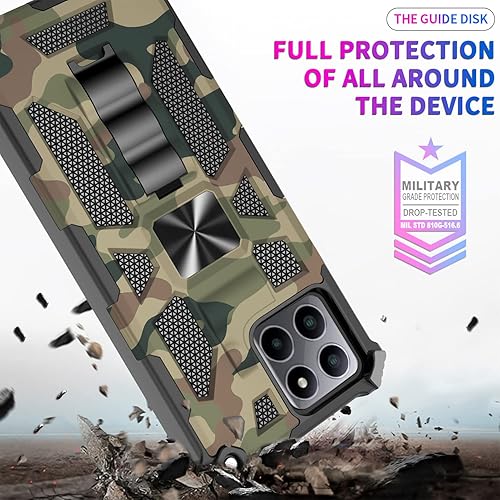 Miniatura 2 de Funda para Boost Mobile Celero 5G Plus (solo versión Plus), con 2 protectores de pantalla, grado militar, función atril con soporte magnético para