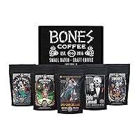 Vista 18 de Bones Coffee Company NUEVO Paquete de muestra World Tour, café saborizado de origen único, granos arábica de tostado medio, regalos de café