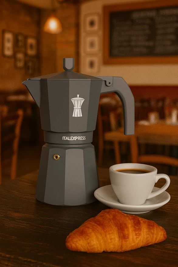 Cafetera Italiana Portátil Moka Pot 6 Tazas Ligera miniatura 2