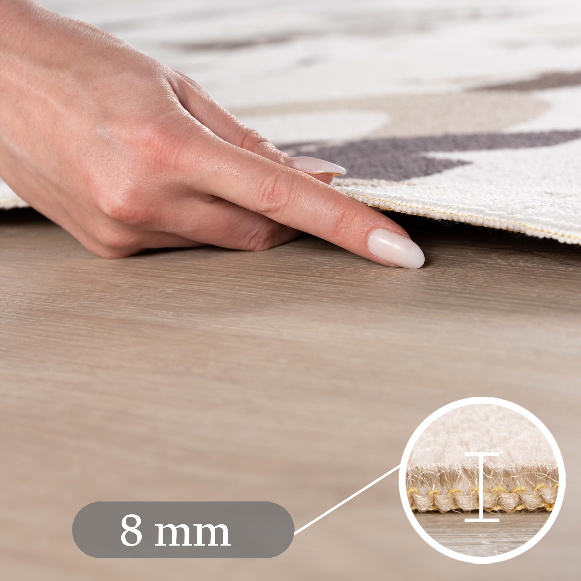 HomebyHome Tapis Enfant Forêt Animaux Tapis de Jeu Rond 160 cm pour Chambre d Enfant en Crème avec Motif Nature Ideal comme Surface de Jeu
