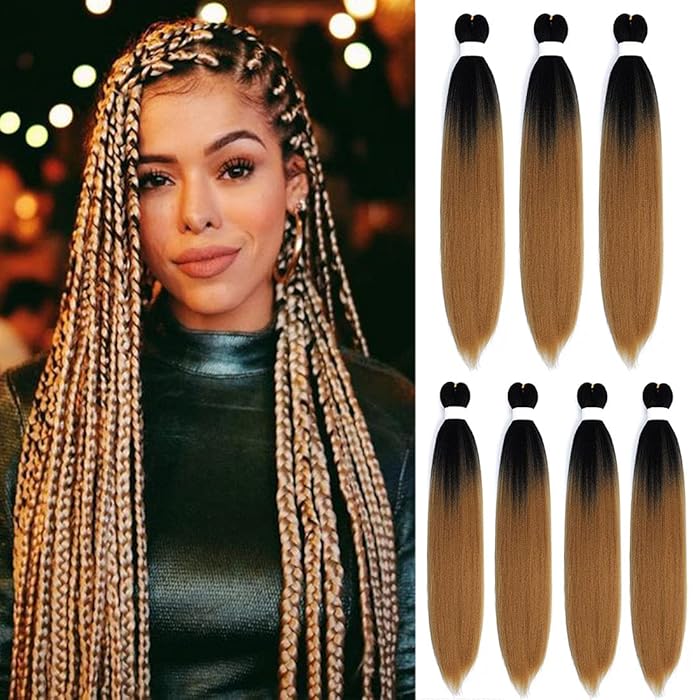 Buy Ombre Easy Braid Pre Stretched Braiding Hair Brown 24 Inch Yaki