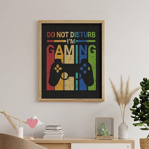 Miniatura 5 de Juego retro divertido DIY 5D Diamond Painting Dibujo imágenes por números, punto de cruz de cristal con diamantes de imitación bordados, cuadros