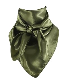 GERINLY Solid Color Wild Rag Pure Cowboy Bandanas 35 Inch Bolo Scarf for Men Women