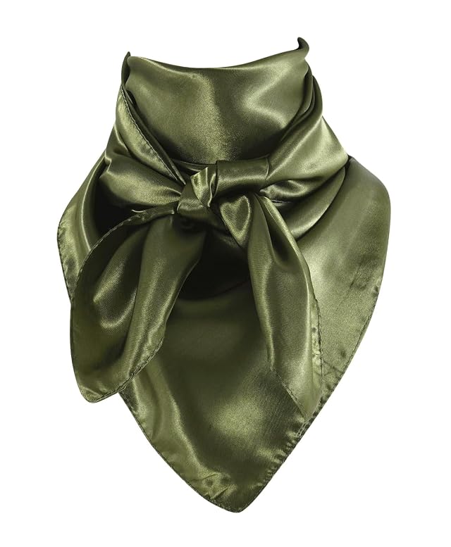 GERINLY Solid Color Wild Rag Pure Cowboy Bandanas 35 Inch Bolo Scarf for Men Women