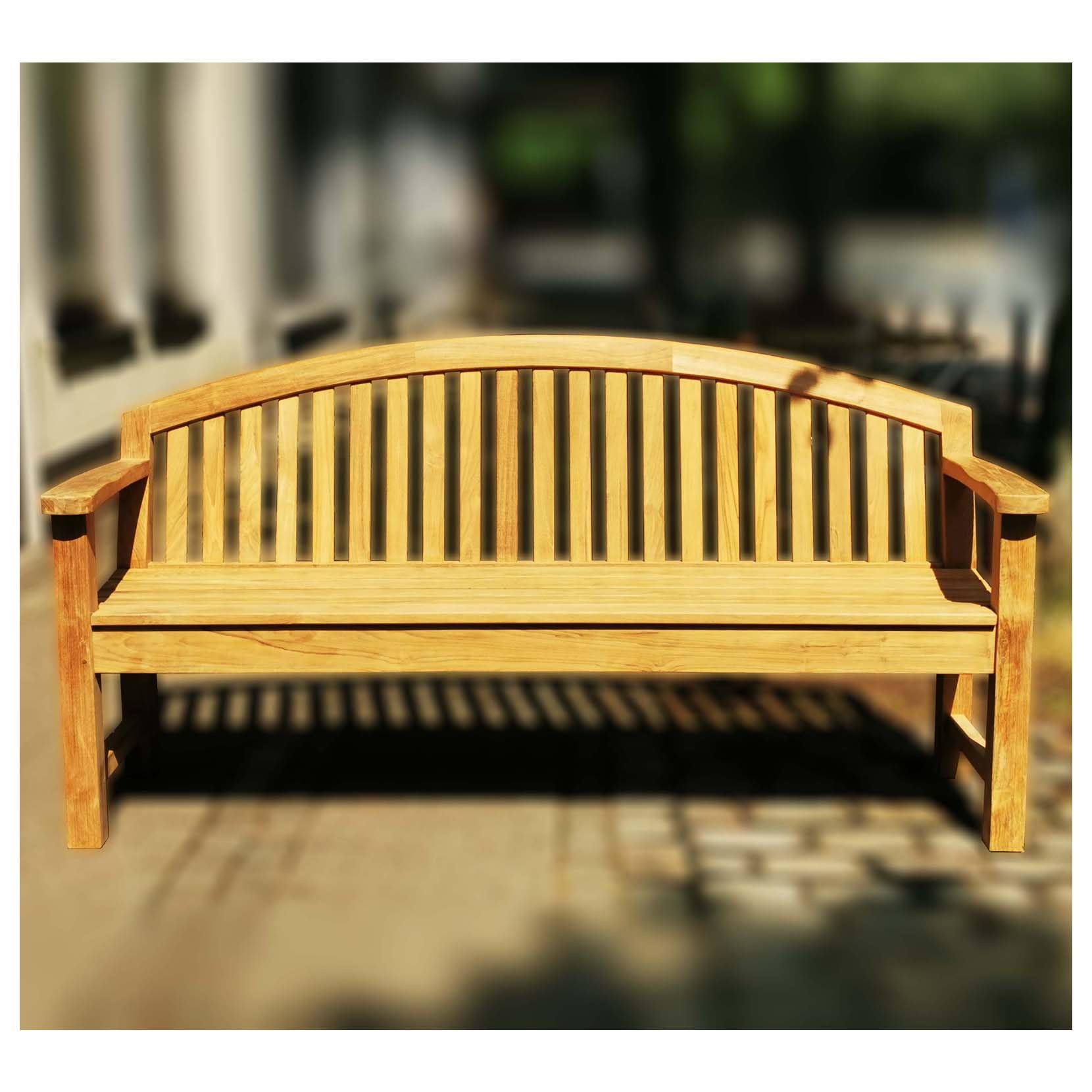 Greatland Mobili da giardino – Panchina da giardino in teak massiccio (185 cm)