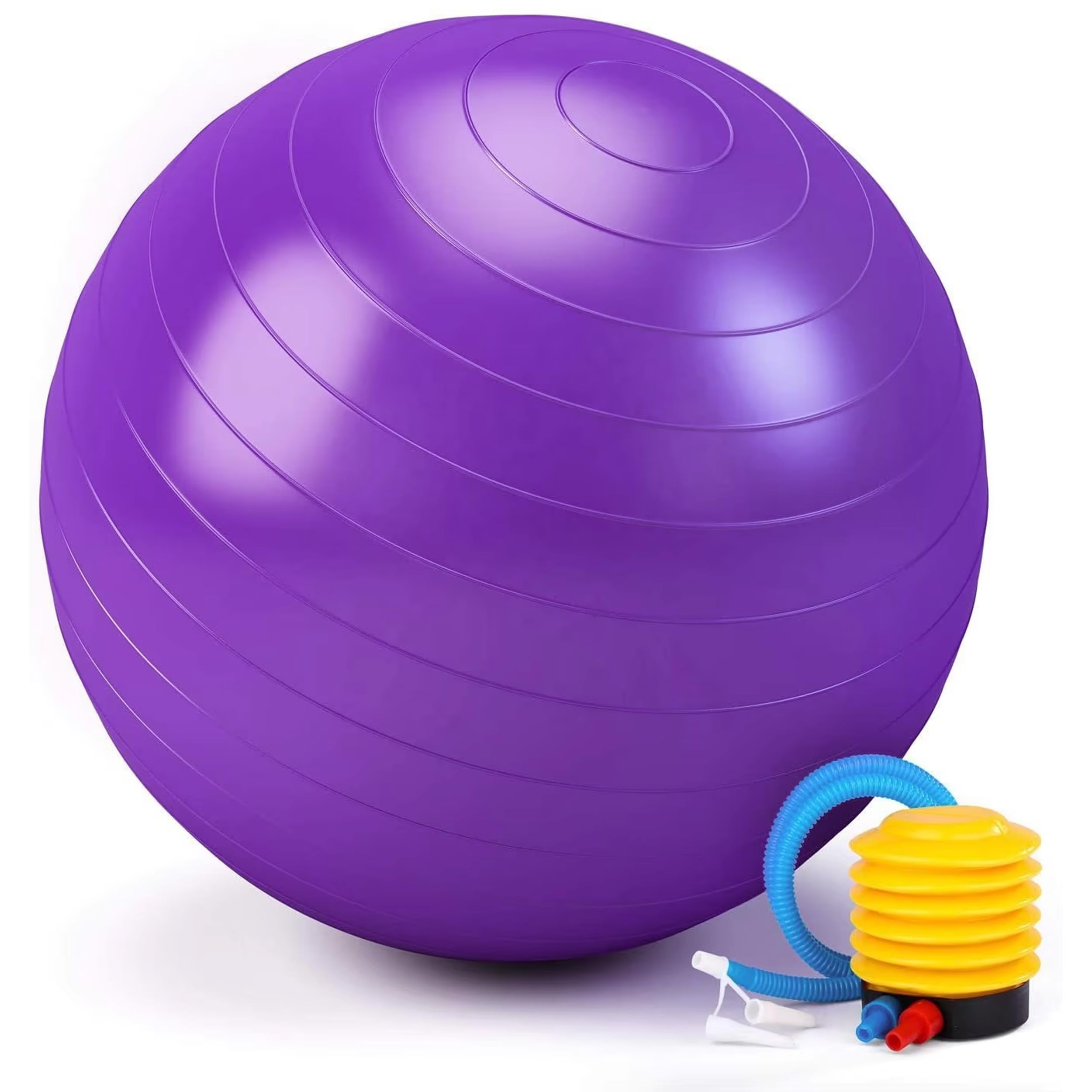 SLOVIC Gym Ball for Exercise [55 CM] | Yoga Ball | Pregnancy Ball for Exercise | Exercise Ball for Workouts | Anti Burst Coating Yoga Ball for Exercise | Gym Equipment for Home Workout