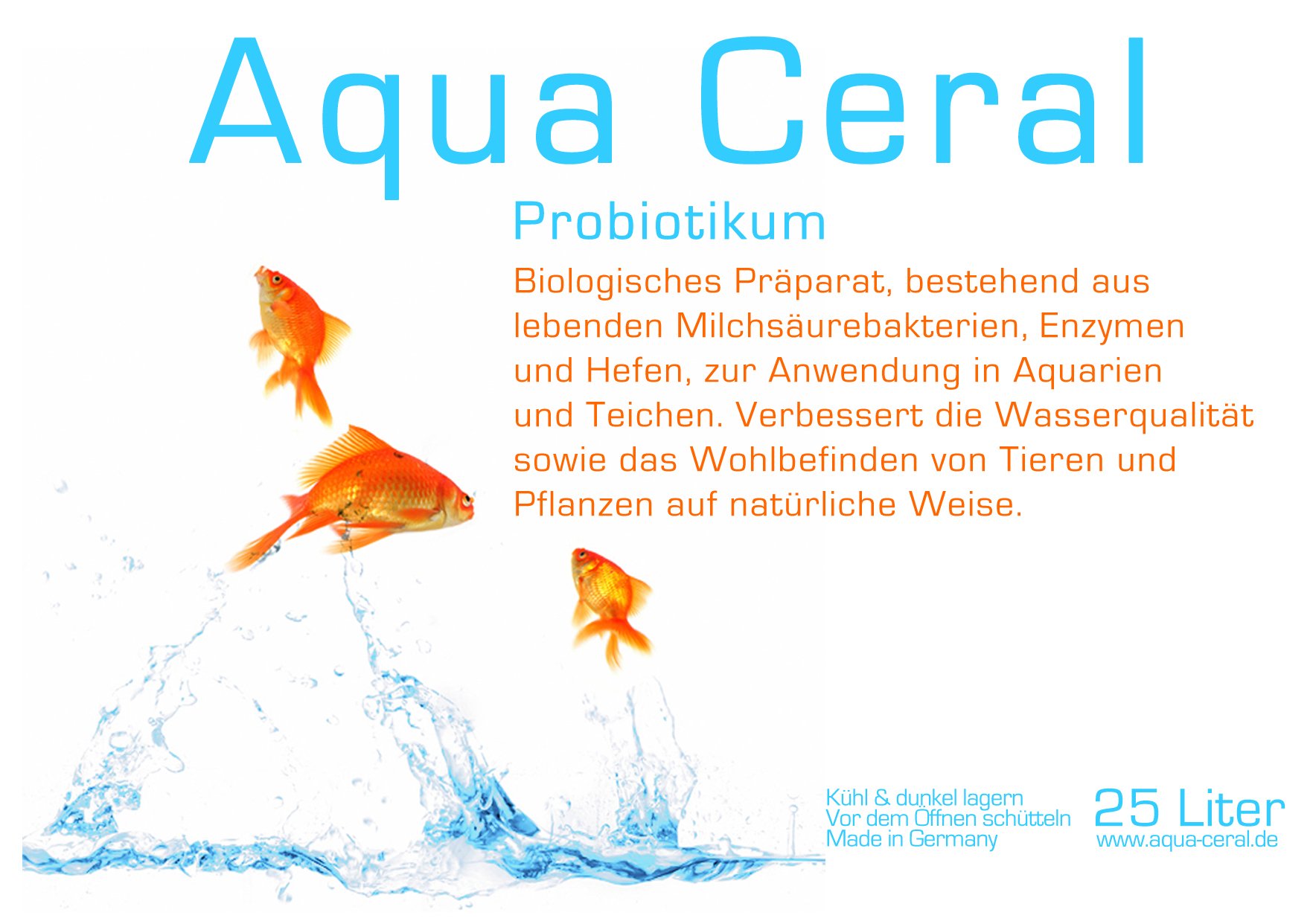 25L Milchsäurebakterien, probiotische Filterbakterien, Starterbakterien, Koi, Teich Aqua Ceral (25 Liter)