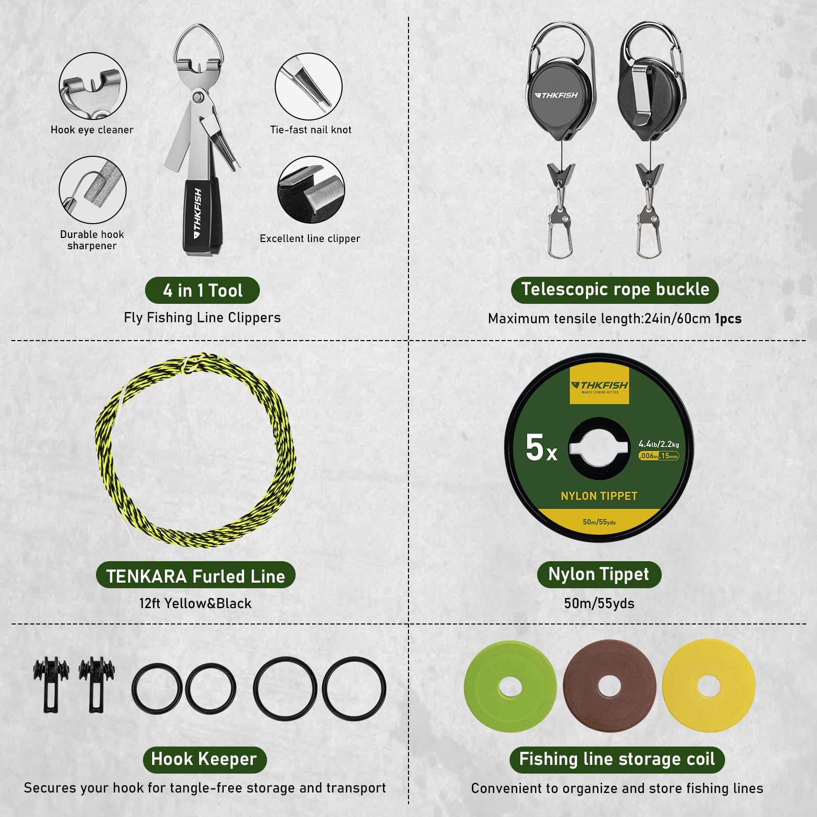 THKFISH Tenkara Kit de canne à pêche à la mouche télescopique en fibre de carbone 24T avec étui de transport, ligne de pêche et leurre de pêche à la mouche pour ruisseaux, truite, bar, saumon, 2,5 m