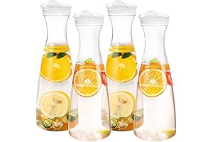 Jucoan 4 Pack Plastic Decanter: the Clear Choice for Refreshment