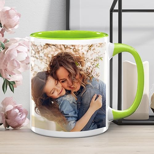 Miniatura 60 de Taza de café personalizada, regalo personalizado, taza de cerámica con foto, imágenes o texto, novedad de tazas personalizadas, perfecta para Borde