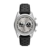 Men's Chronograph Watch with Stainless Steel or Leather Band; Dress Watch for Men
