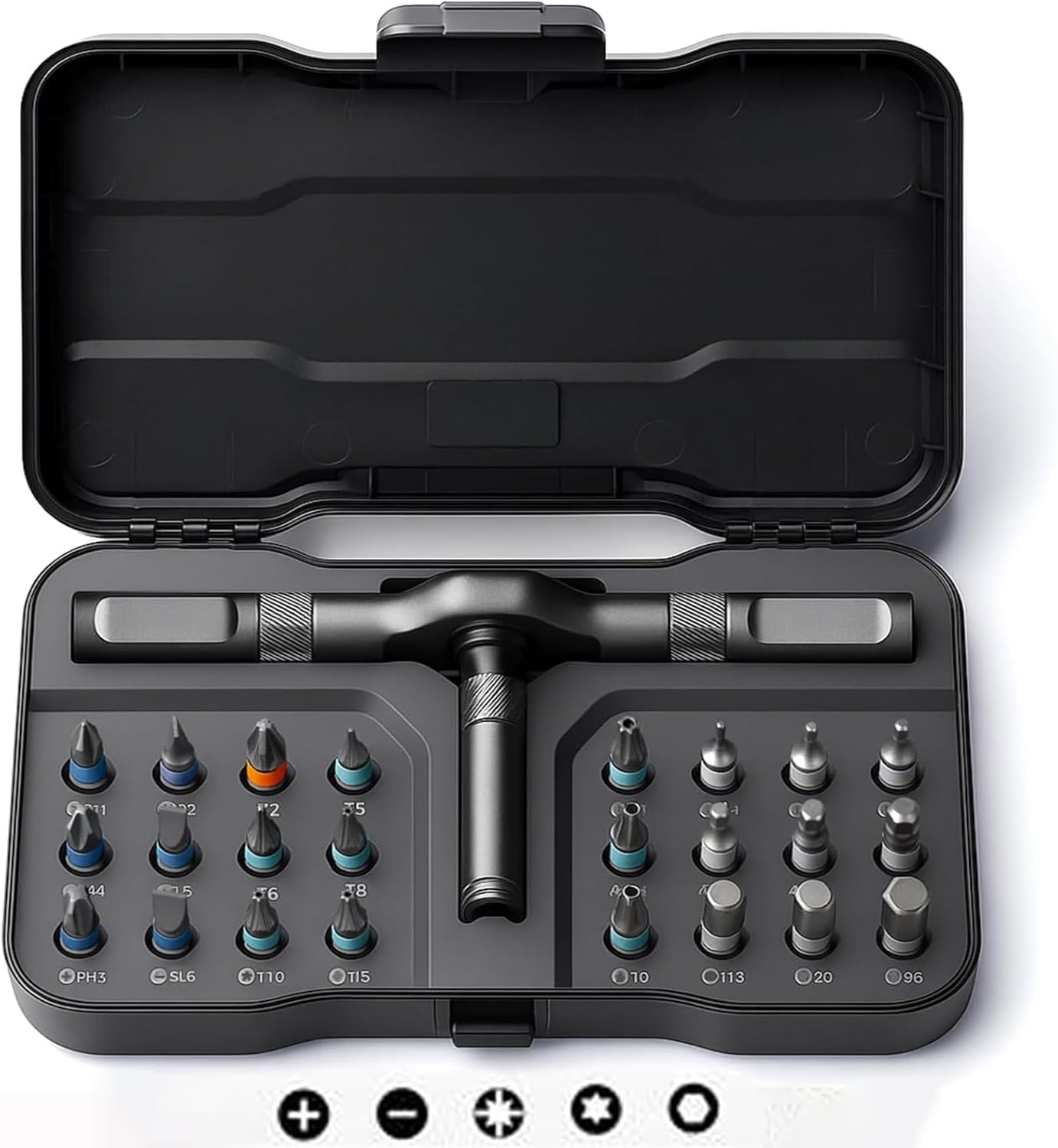 24 in 1 Magnetic Ratchet Screwdriver Set - Precision Professional Tool Kit with Case for Electronics, Computer, Phone, Watch, Bicycle, DIY Home Repair