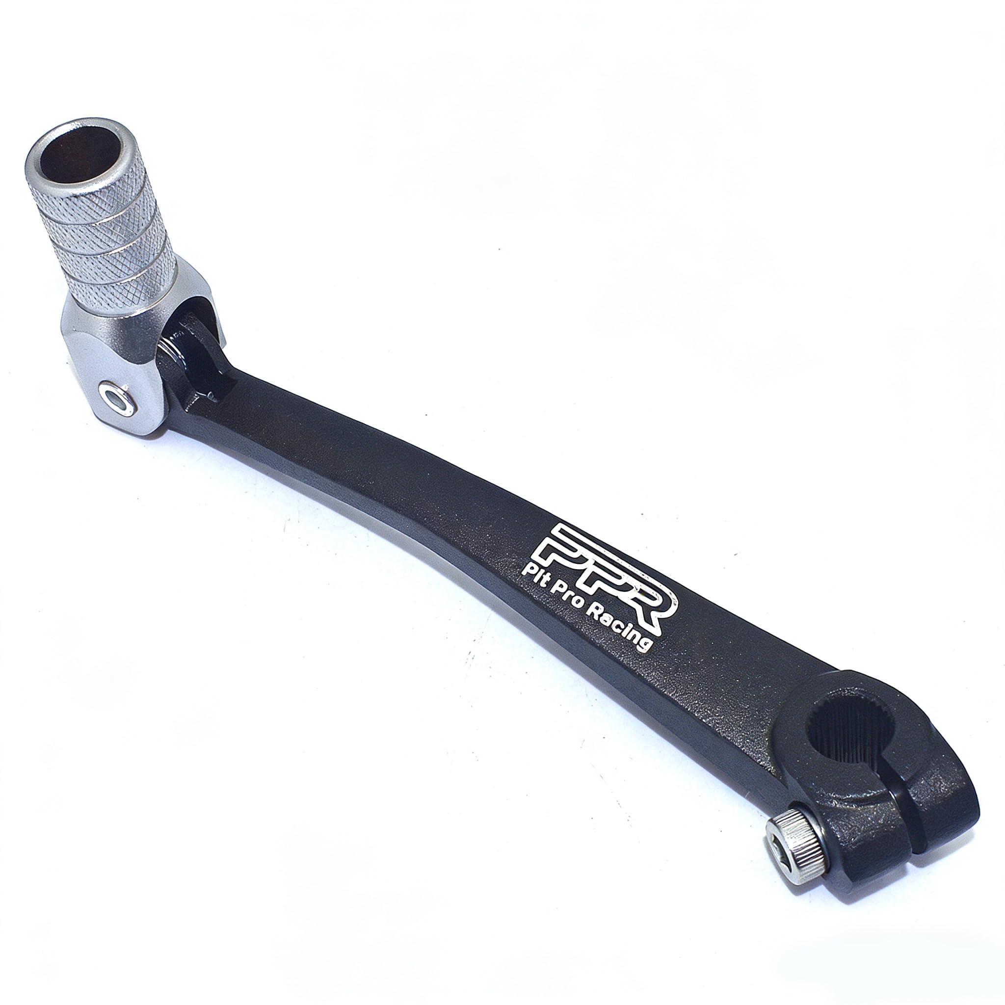 CNC Aluminum Gear Shifter Lever, Foldable Gear Shift Lever Fit for 50cc 110cc 250cc CRF50 XR50 XR CRF Dirt Pit Monkey Bike Motorcycle ATV Quad Accessories Parts (Black&amp;Silver)