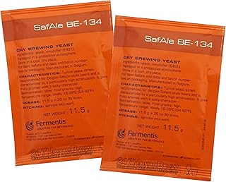 Fermentis SafAle BE-134 Dry Brewing Yeast – 11.5 g Sachets, Pack of 2 – Sold by North Mountain Supply