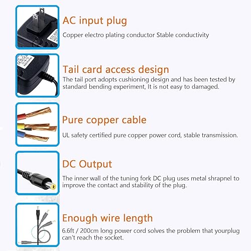 Miniatura 7 de Repuesto de cable de alimentación Alexa de 21 W, para Echo 1 2 generaciónPlus 1 generaciónEcho Show 5 (3 generación) Cable de cargador adaptador de