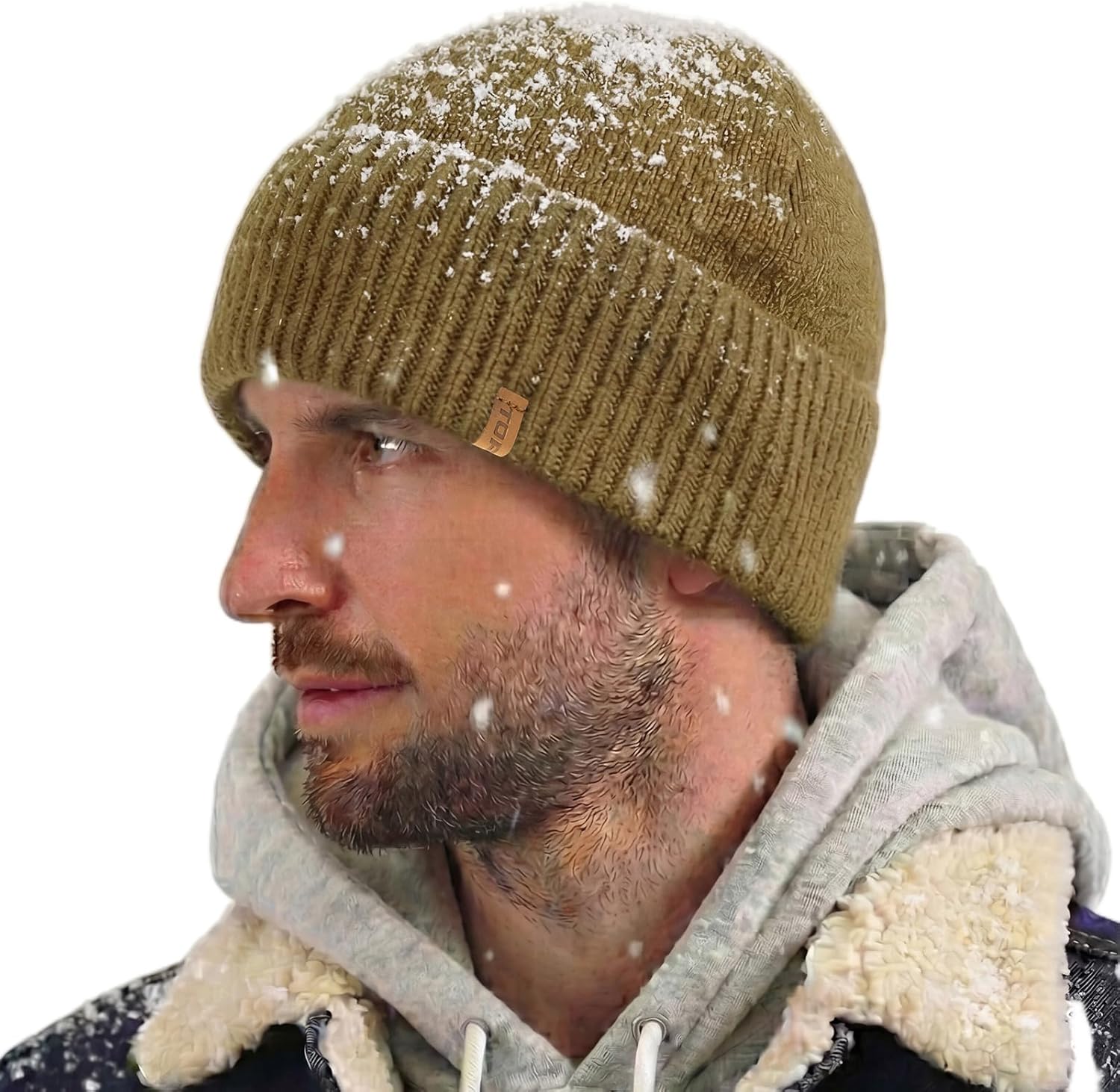 TOP-EX DryKnit™ PolarWool Waterproof 100% Merino Wool Polartec® Fleece Lined L/XL/XXL Watch Cap Fisherman Beanie Winter Hat