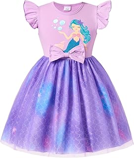 Toddler Baby Girls Tutu Tulle Ruffle Sleeve Summer Casual Bowknot Princess Birthday Party Sundress 2-8 Years