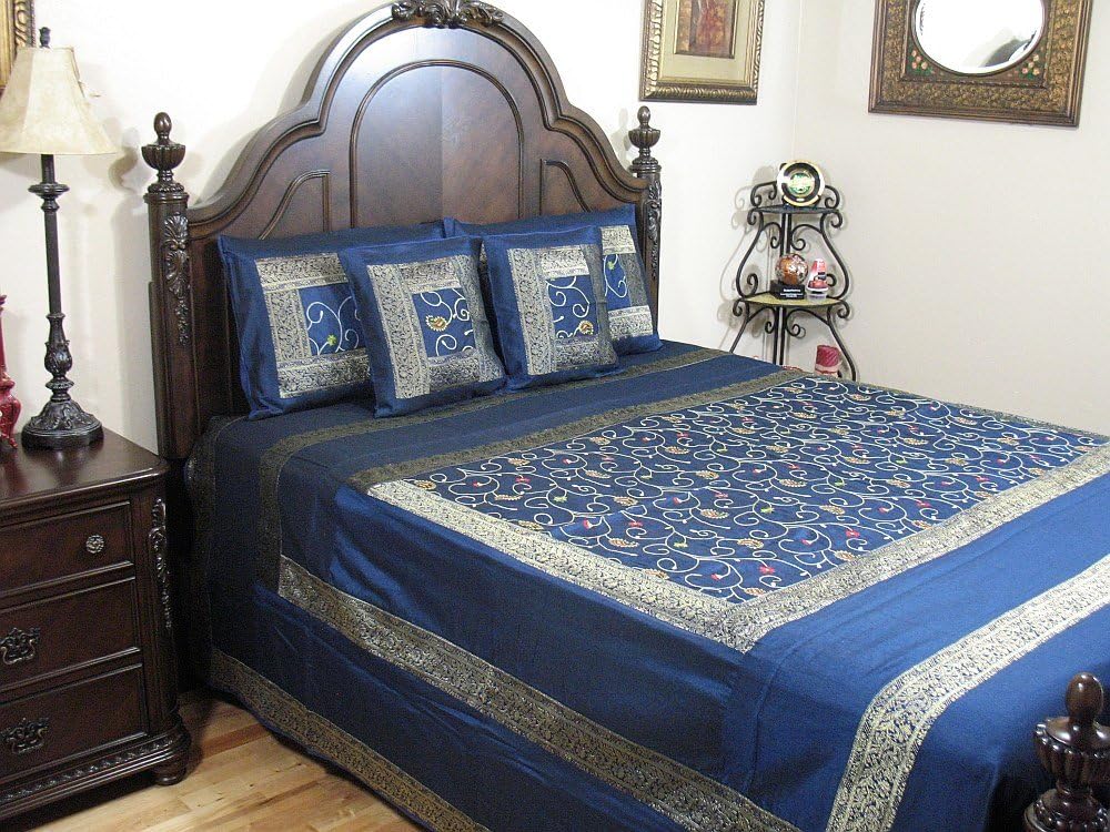 NovaHaat 5p Indian Inspired Bedding Bedspread Unique
