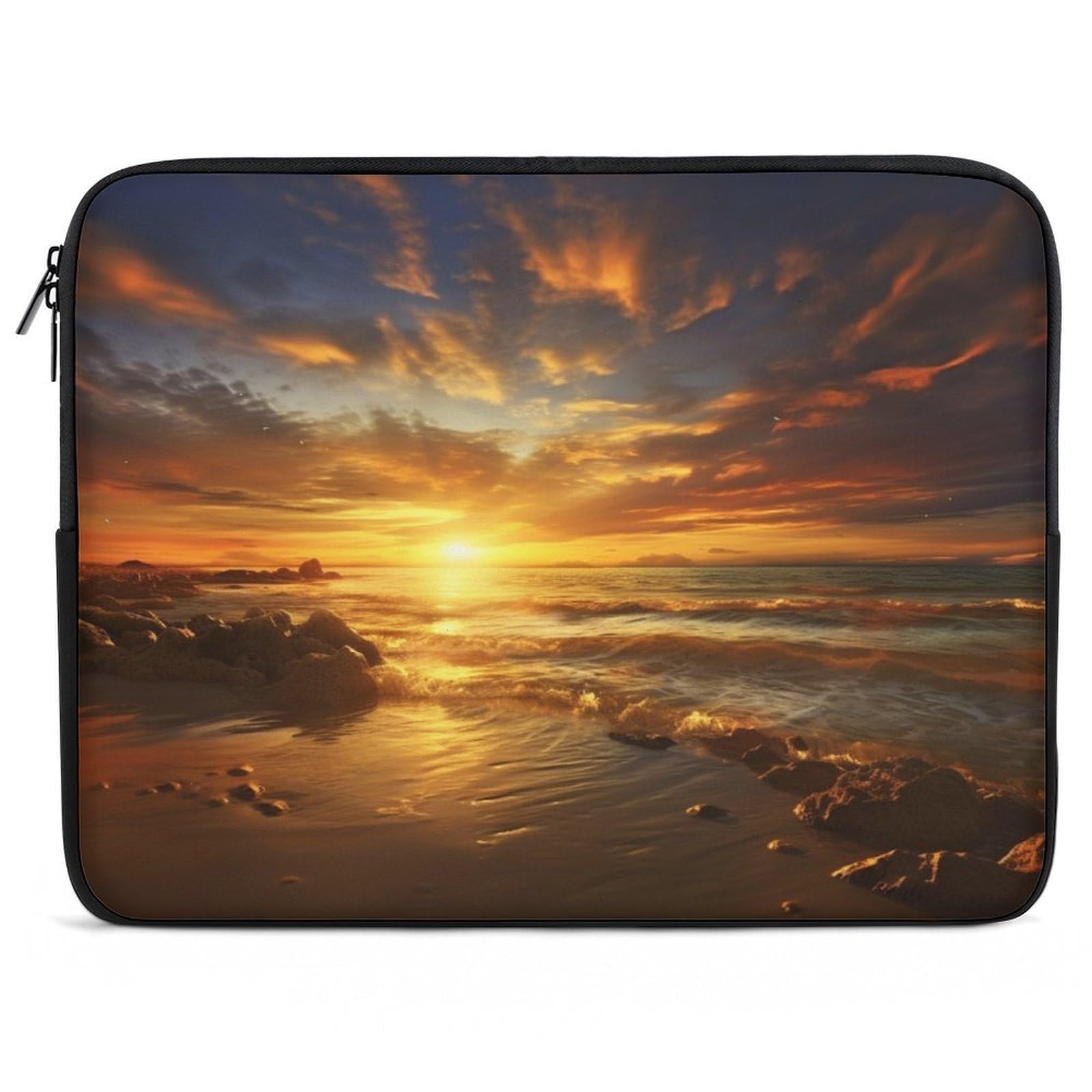 Funda protectora para computadora de 17 pulgadas impermeable con absorción de golpes dorada 8