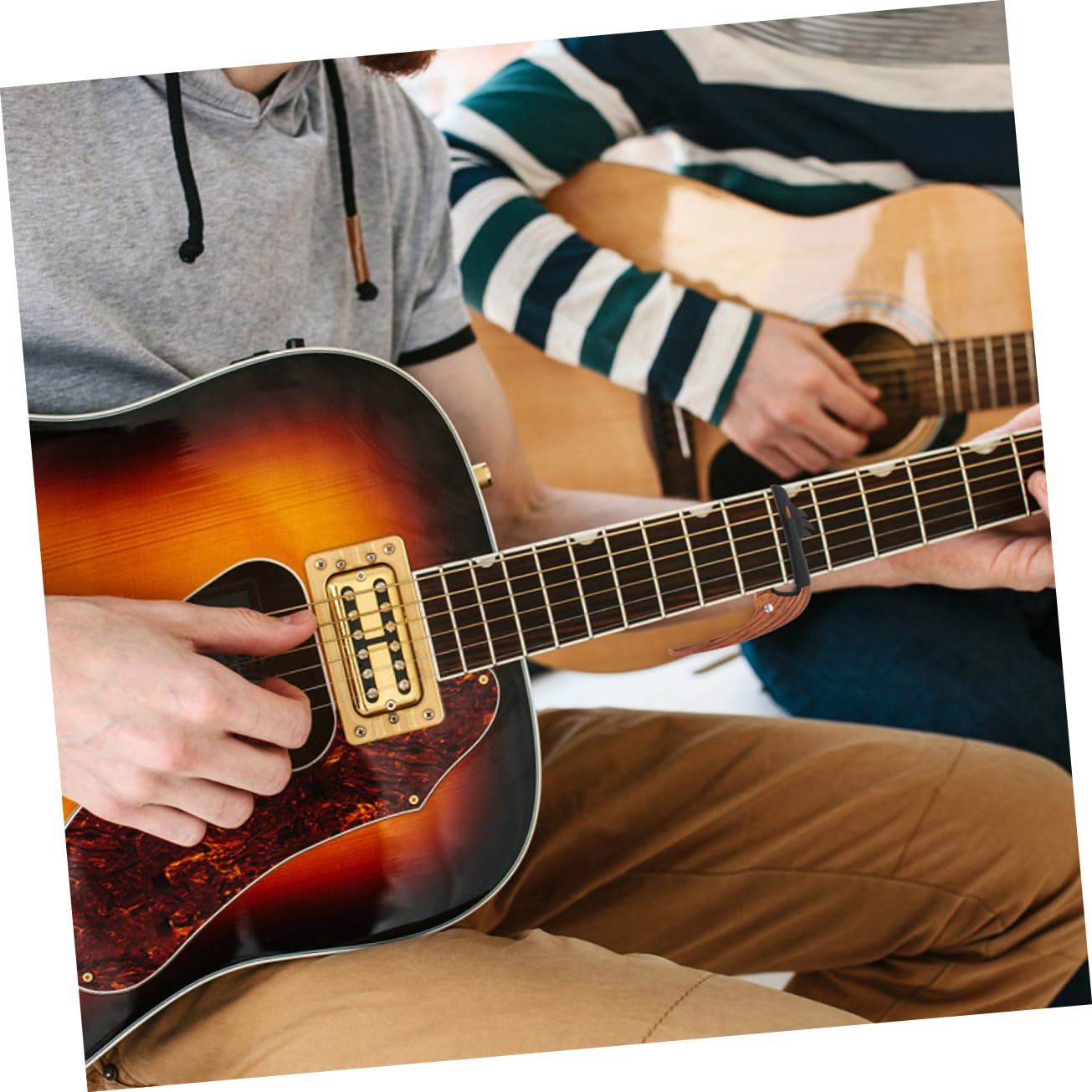 Toyvian 5stücke Gitarre Kapodaster Aus Zinklegierung Tragbarer Modifizierter Clip Für Akustik Und Folk-gitarren Für Anfänger Und Profis Schützt Die Saiten Und Liefert Präzisen