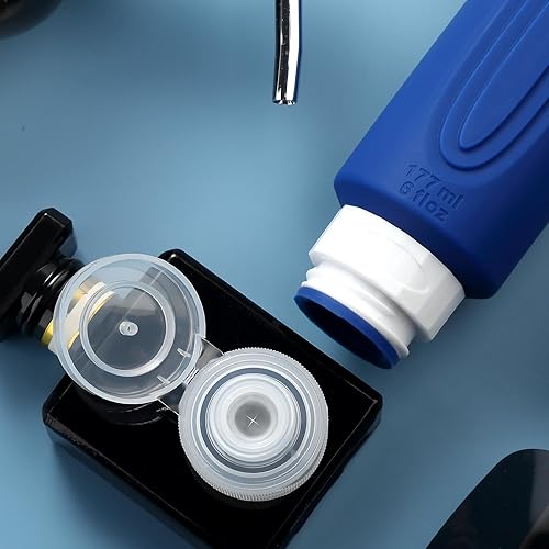 Miniatura 154 de Botellas de viaje para artículos de tocador, aprobados por la Tsa, recipientes de tamaño de viaje de 3 onzas, sin BPA, a prueba de fugas