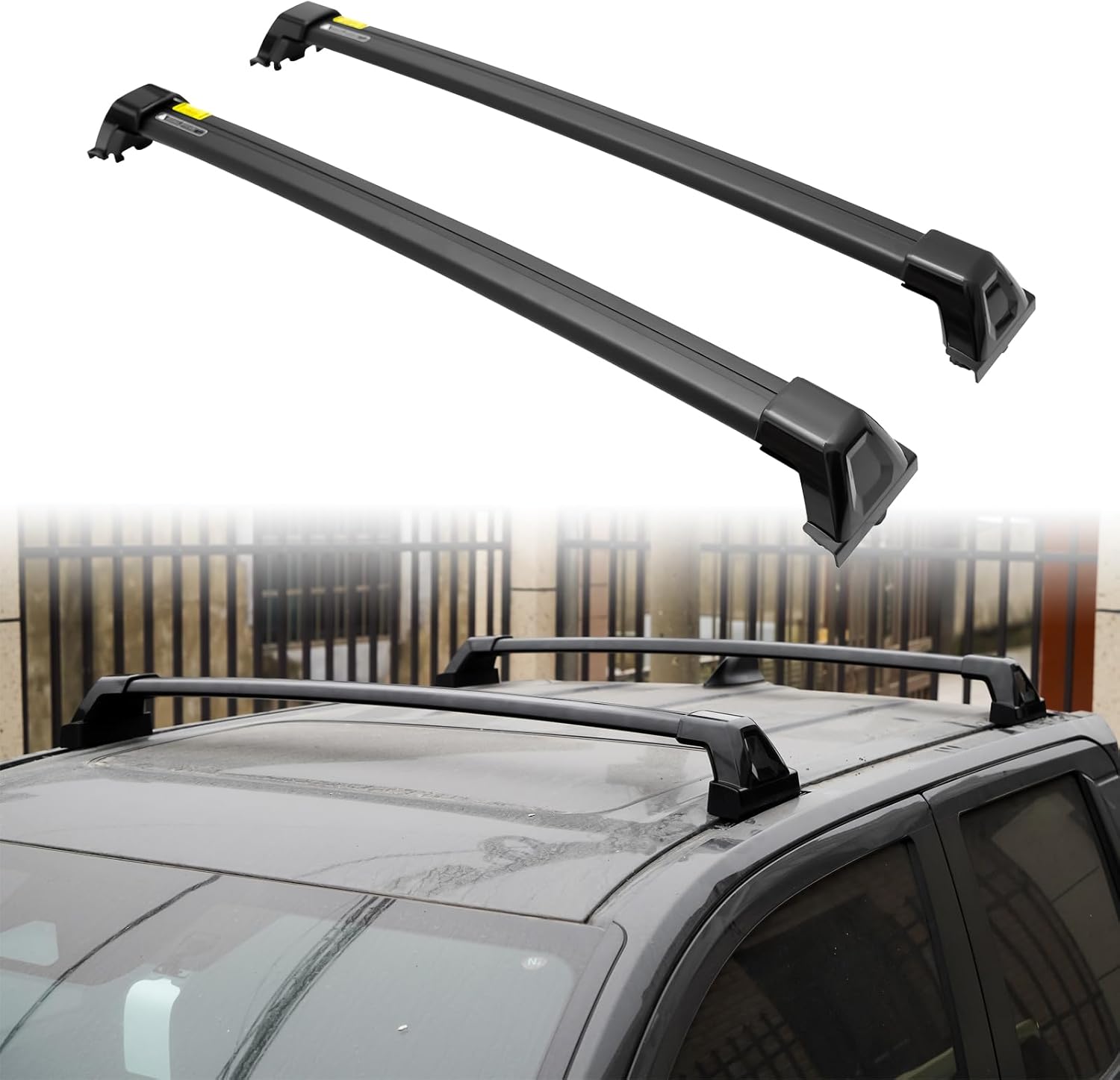 Roof Rack Cross Bars for 2024 2025 2026 Toyota Tacoma Double Cab - Heavy Duty All-Metal Aluminum Cross Rails Crossbar for Cargo Canoe Bike Kayak Snowboard (Not for XtraCab)