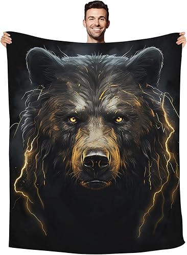 Huke Manta de regalo de serpiente, manta de cobra negra y dorada, regalos de serpiente para hombres, mujeres, niños, niñas, amantes de la serpiente,