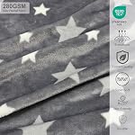 3-in-1 Kids Travel Pillow and Blanket Set - 40x60 Inches Soft Grey Star Design | Travel Blanket Airplane Compact with Bag | Ideal for Travel, Camping, Car Rides & Home Decor