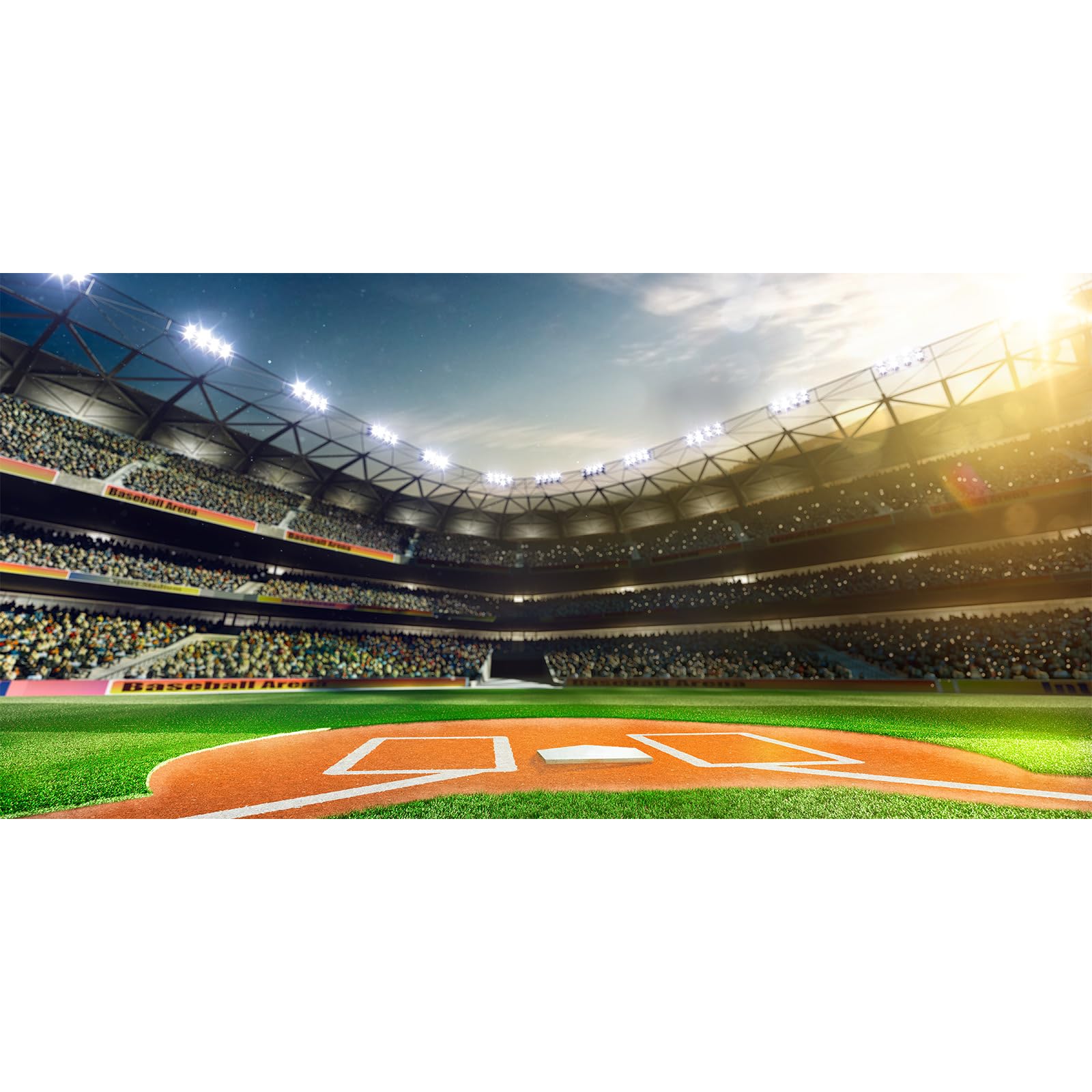 Baseball Field Stadium Photography Background Baseball Backdrop Outdoor Sport Theme Boys Kids Birthday Party Banner Decorations Adults Portrait Video