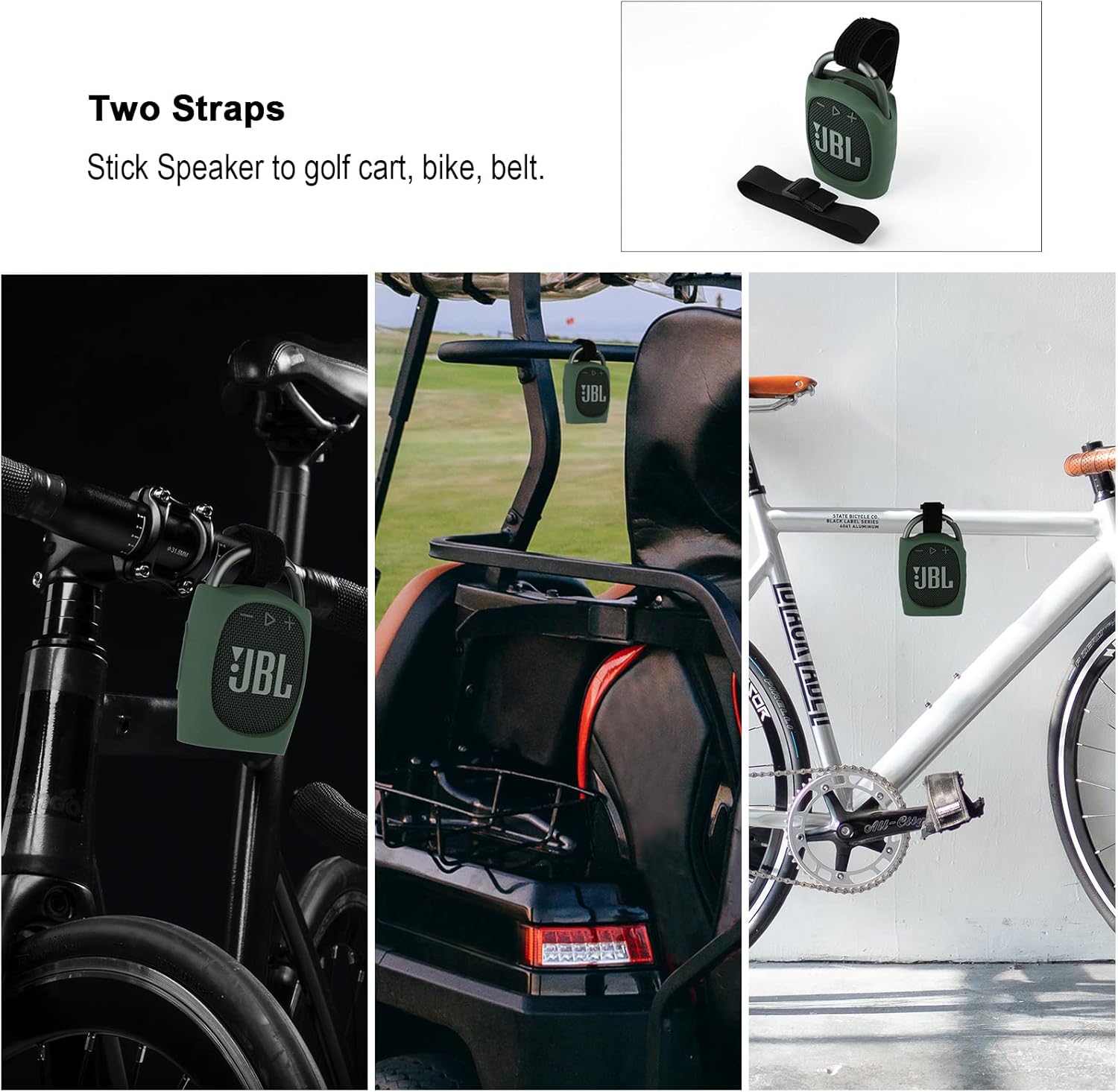 TXEsign Silicone Case Compatible with JBL Clip 4 - Portable Mini Speaker Stand Up Protective Carrying Case Cover for JBL Clip 4 (Green) - Image 6