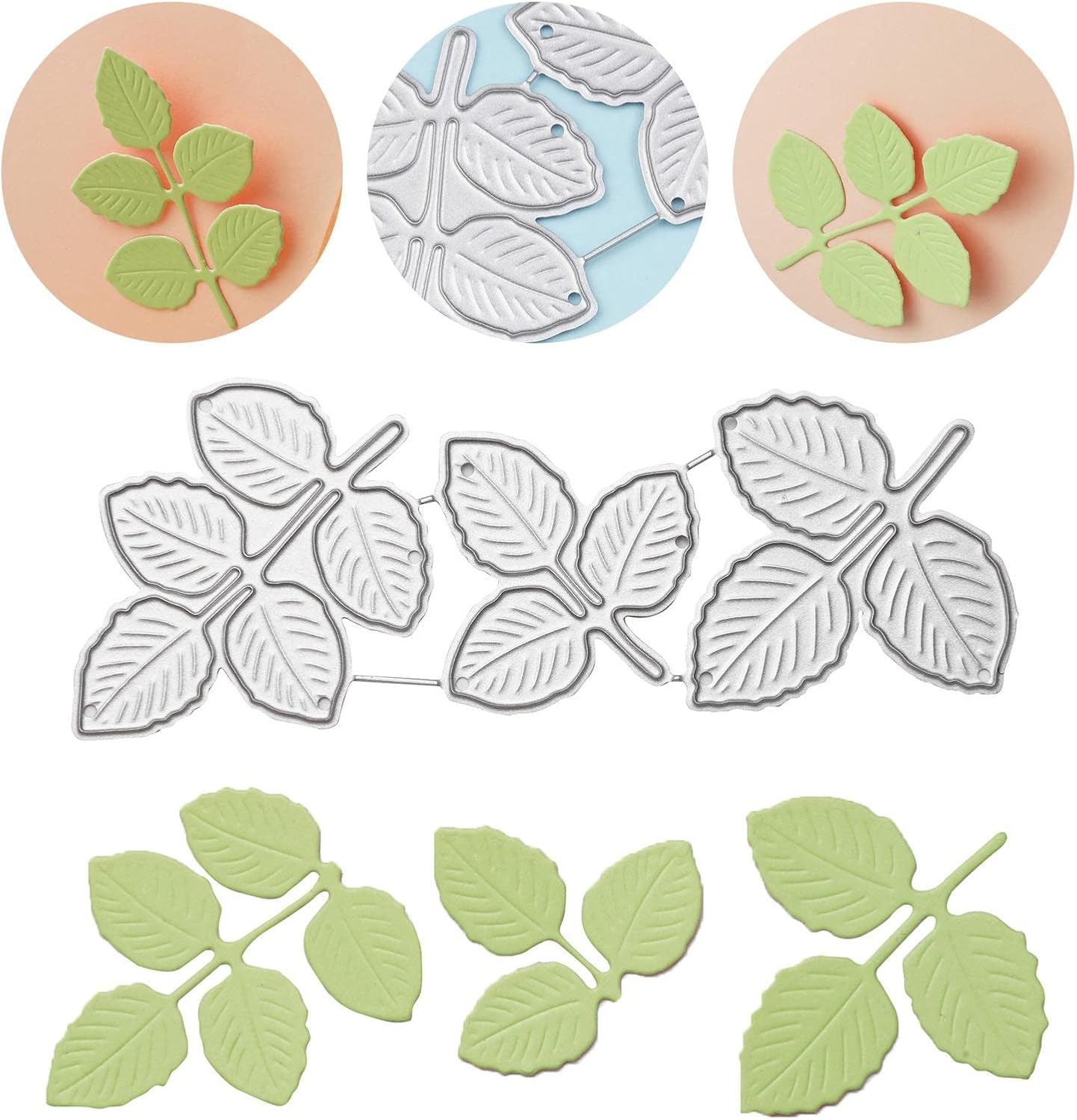 Leaf Shape Metal Cutting Dies Set,Leaf Cutting Dies for Card Making,Irregular Leaves Branch Metal CuttingDies,for Card Making Album, Scrapbooking Paper Craft DIY Kit,Die Cuts Etching Stencils Stamps