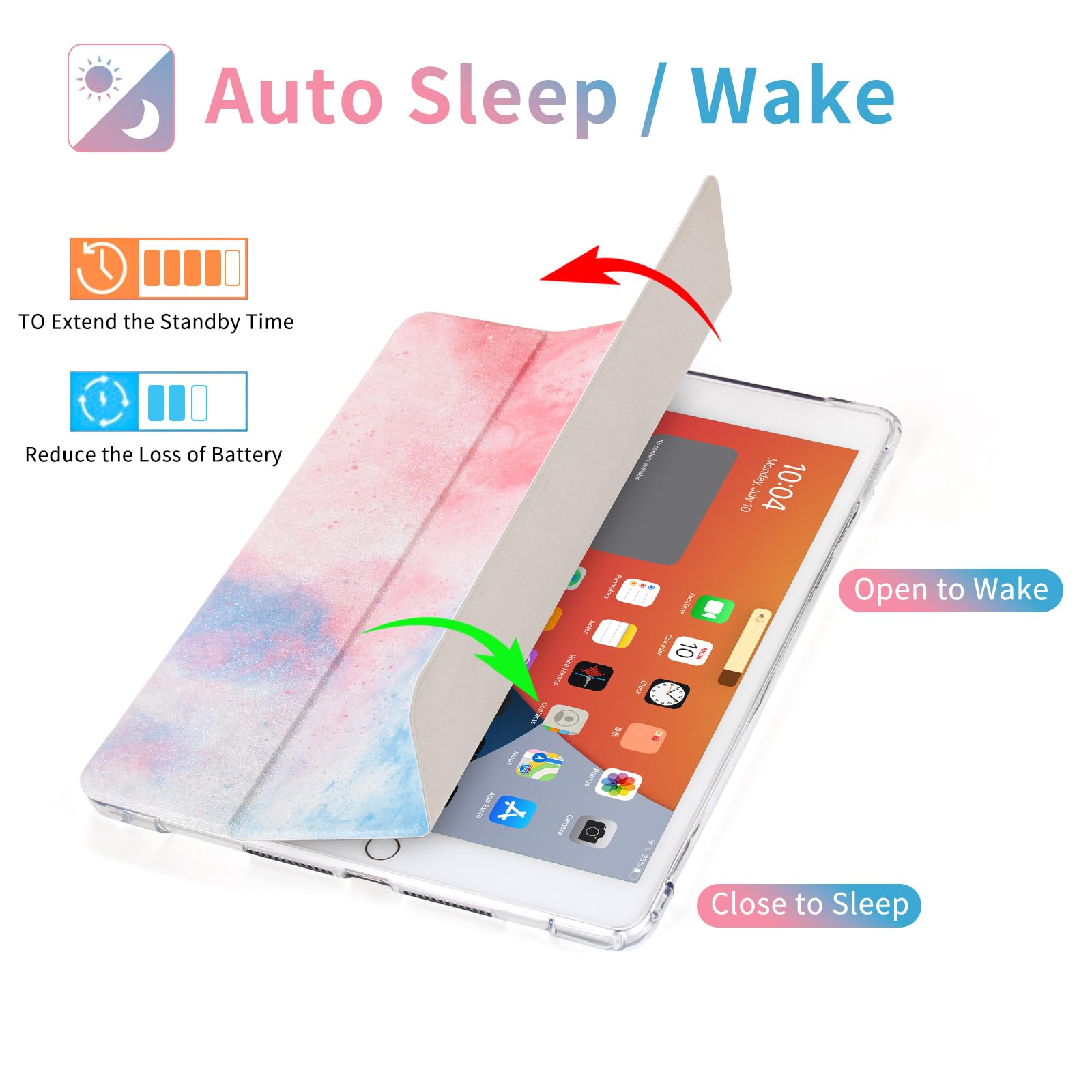 Étui Transparent Moko Pour IPad 10,2" 7e/8e/9e Génération - Protection Slim En Polycarbonate, Compatible Clavier Apple