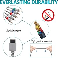 Vista 4 de Cable de componentes AV para Nintendo WiiWii U RCA Audio Video HD Cable de 2