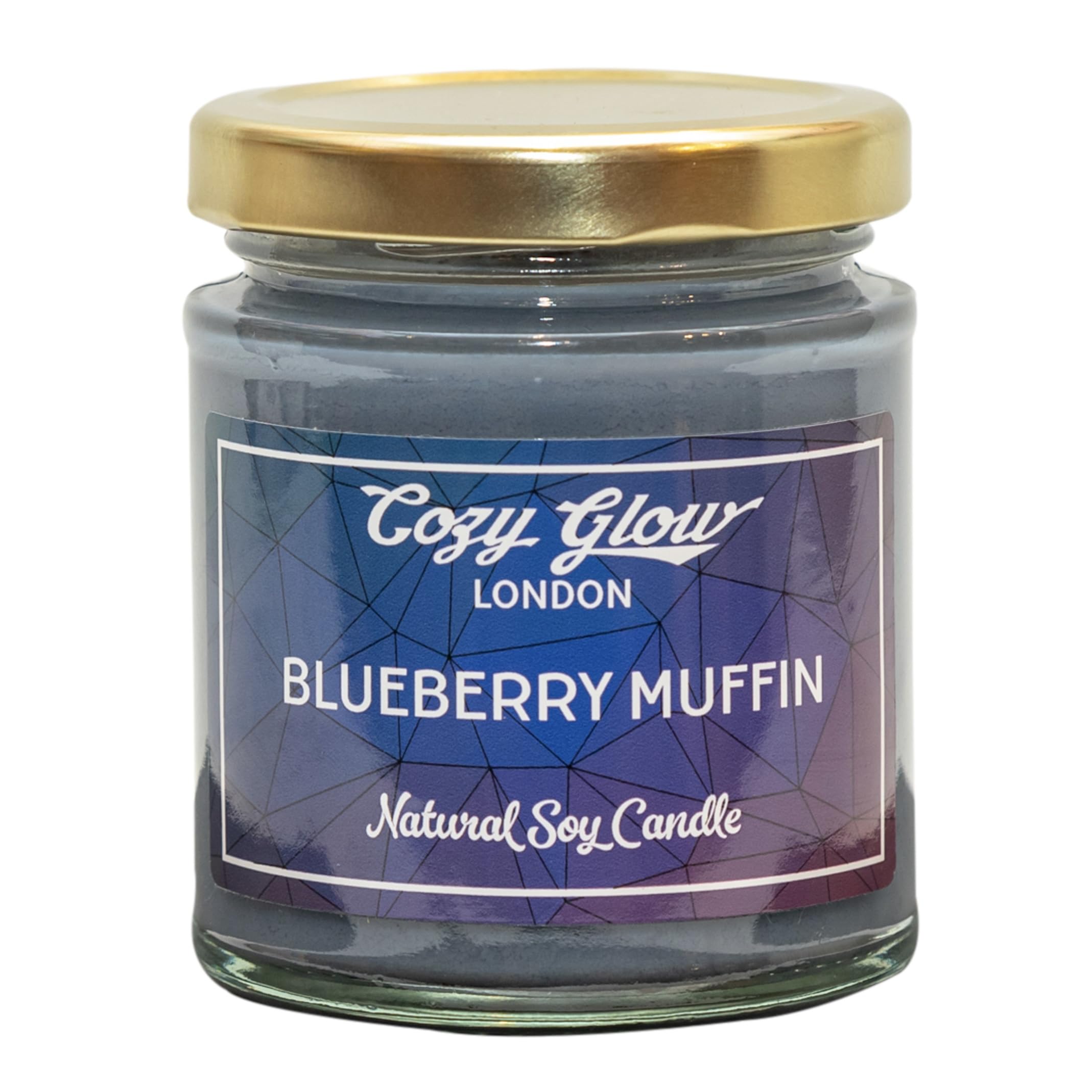 Cozy Glow Violet | Blueberry Muffin | Regular Vegan Friendly Natural Soy Candle | 35+ Hour Burn Time & Hand Made In Uk