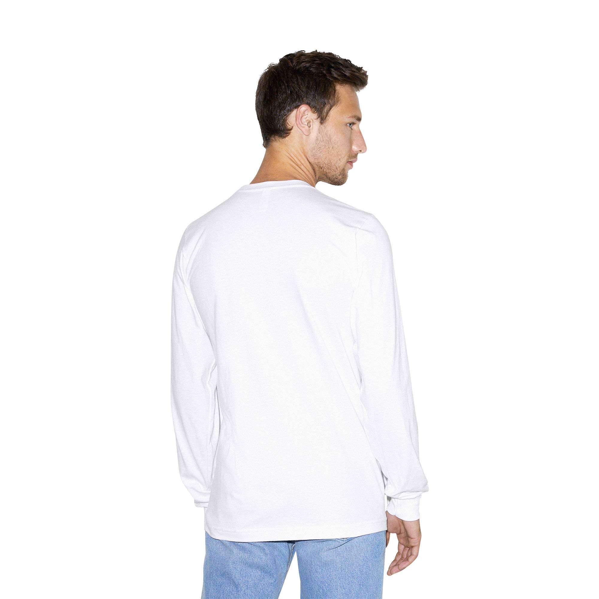 American Apparel Organic Fine Jersey Crewneck Long Sleeve T-Shirt T-Shirt Mixte