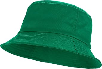 Umeepar Unisex Cotton Packable Bucket Hat Sun Hat Plain Colors for Men Women