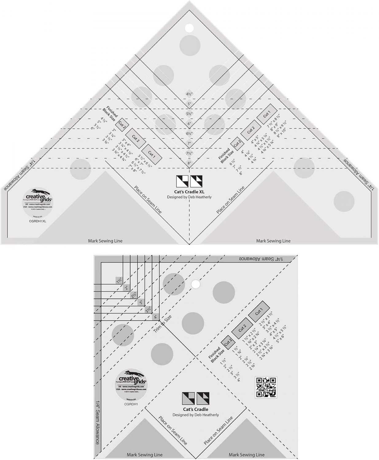 Creative Grids Cat's Cradle and Cat's Cradle XL Quilting