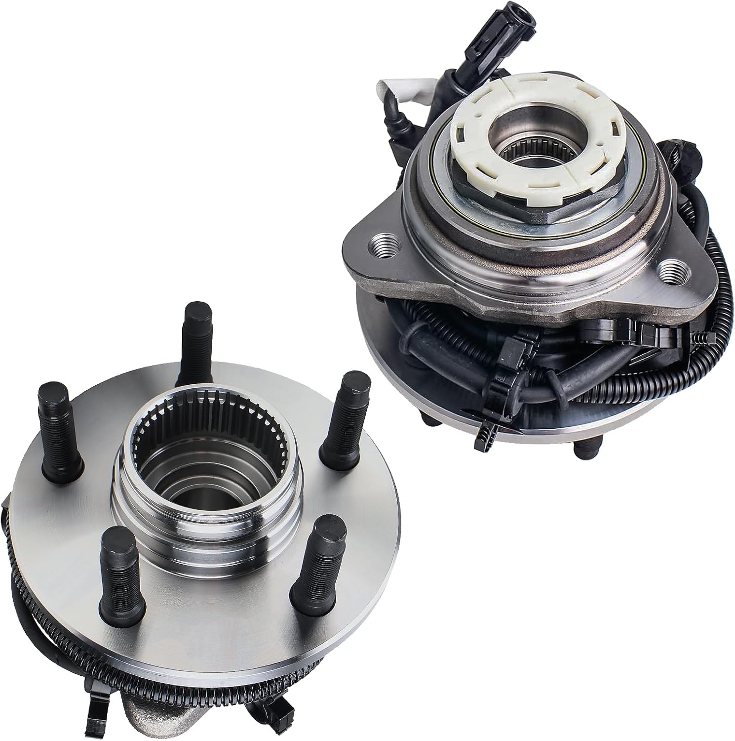 Autoround 515027 Front 4WD Wheel Bearing and Hub Assembly Compatible with 98-00 Ford Ranger, 98-00 Mazda B4000 5 Lug w/ABS 2PCS