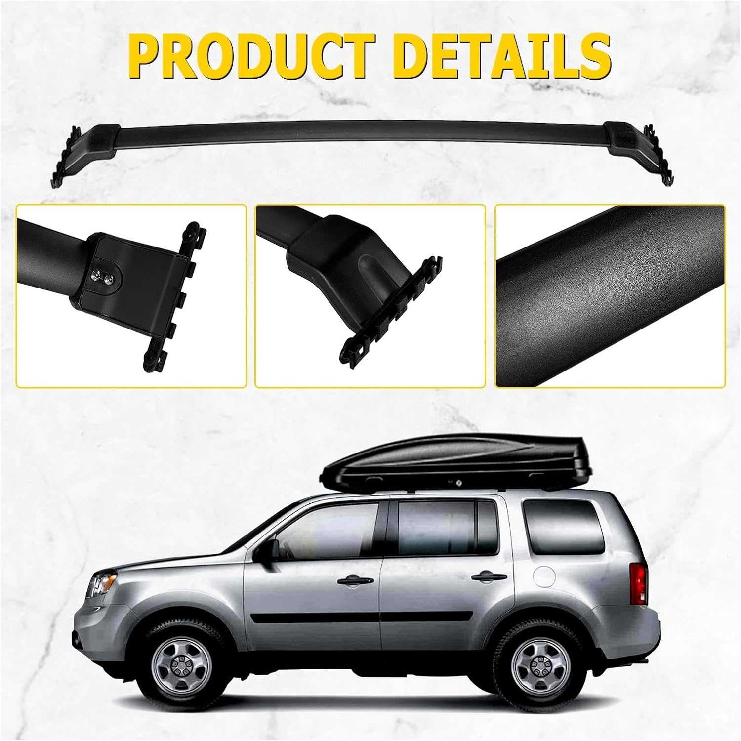 Car Roof Rack, Car Roof Rack Cross Bars Compatible for Honda Pilot 2009-2015 Aluminium Alloy SUV Luggage Carrier Kayaks Bike Canoes Rooftop Holder
