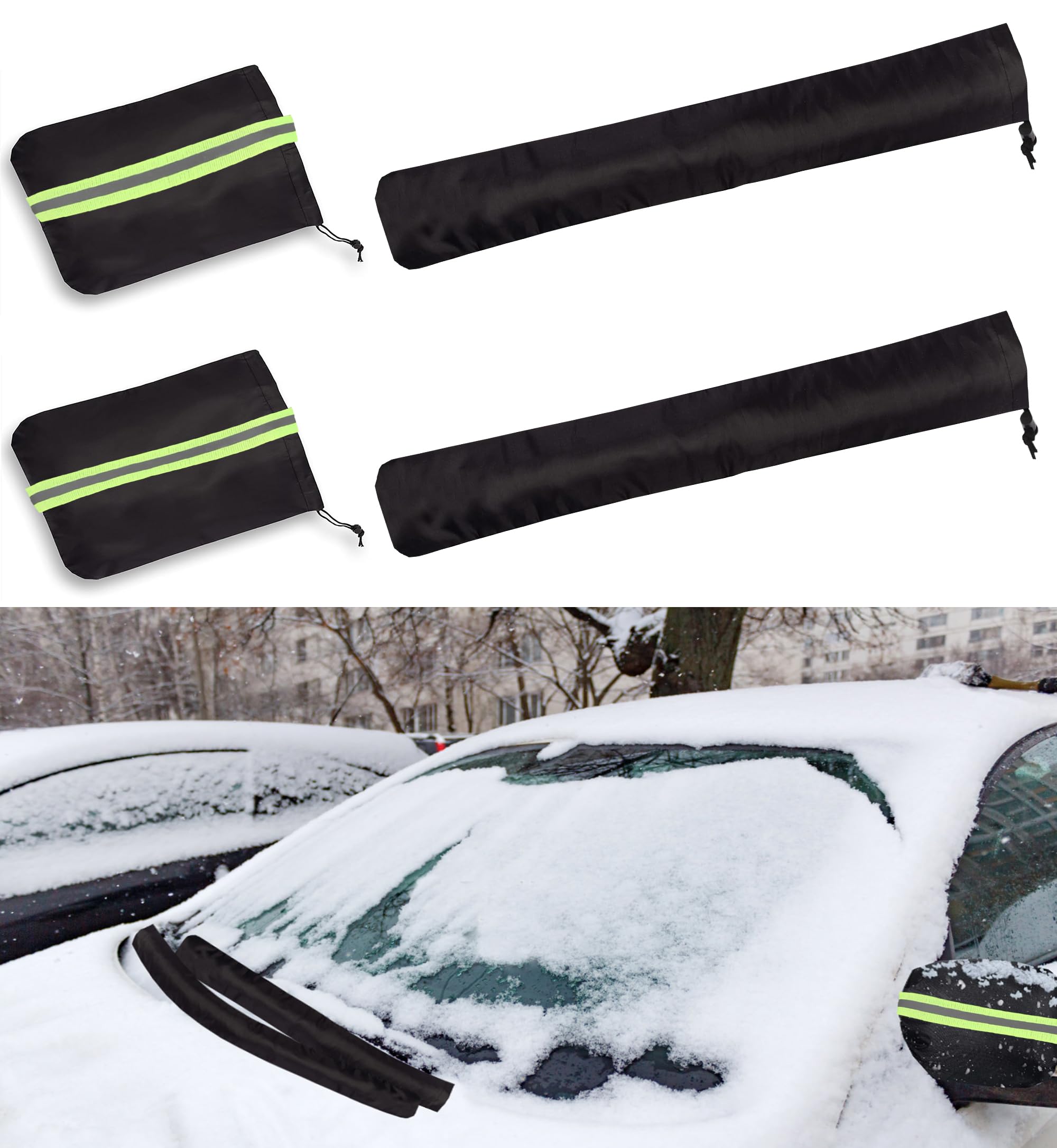 OUTTDID 1-Pack Side Mirror & Wiper Cover Set